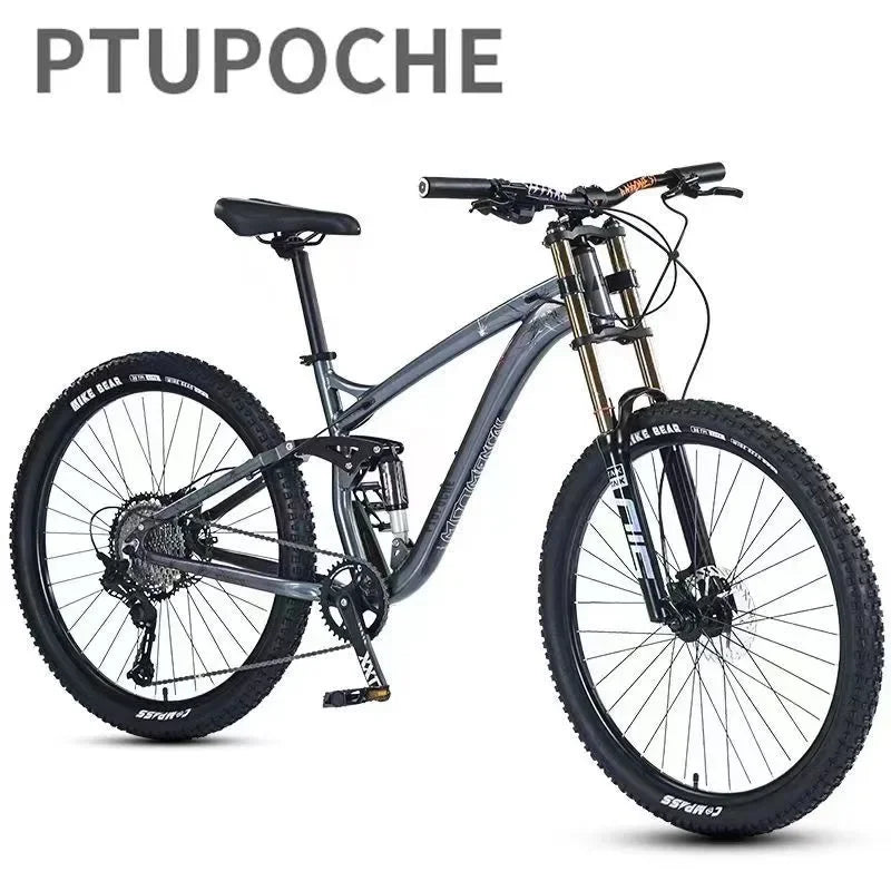 26/27.5-Inch Full Suspension Mountain Bike – 11-Speed Soft Tail with Hydraulic Brakes for Adults