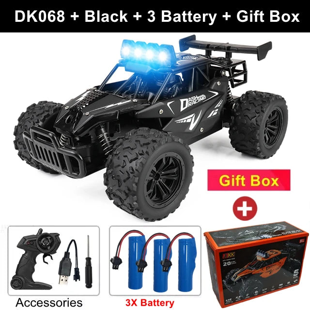 1:16 Remote Control Drift Racing Car – 2.4G Off-Road High-Speed Alloy RC Truck with LED Lights, Climbing Vehicle Toy for Kids