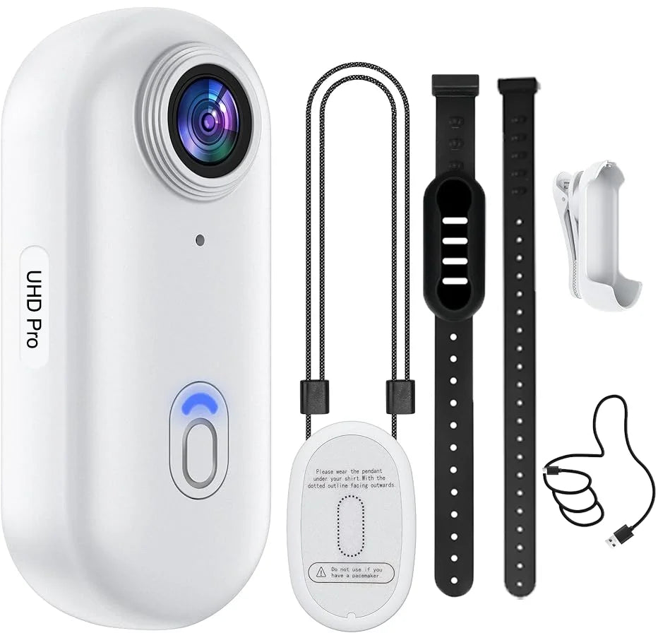 4K Wireless Pet Collar Camera – HD Video Recording Action Cam for Dogs & Cats, Outdoor Adventure or Gift Idea