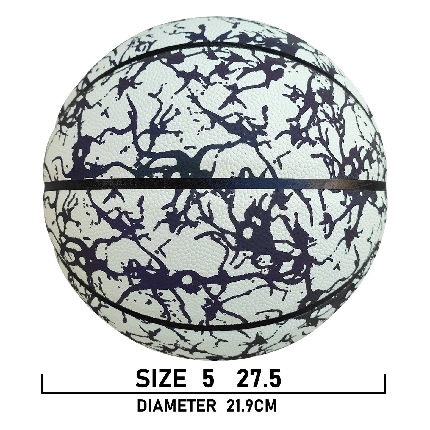 Glow-in-the-Dark Luminous Leather Basketball – Green Light-Up Night Ball for Indoor & Outdoor Play
