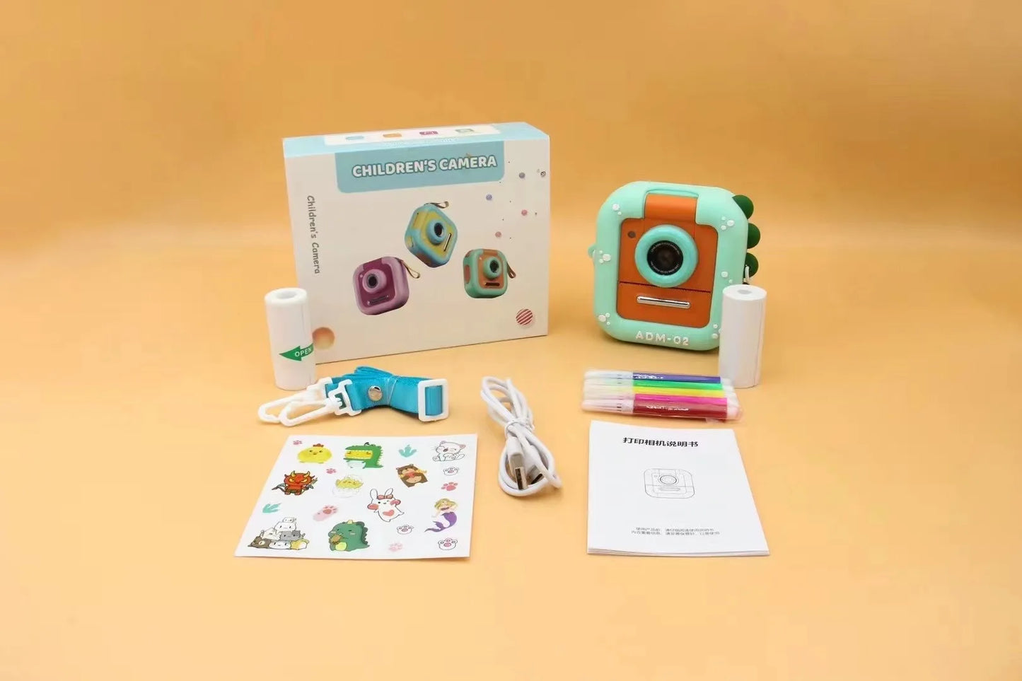 Kids Instant Print Digital Camera – Mini Portable Photography & Video Camera with Thermal Printing for Holiday & Birthday Gifts