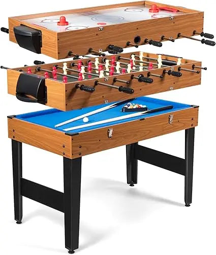š® 3-in-1 Multi Game Table ā 48" Combo Set with Foosball, Air Hockey & Billiards | Perfect for Adults & Kids