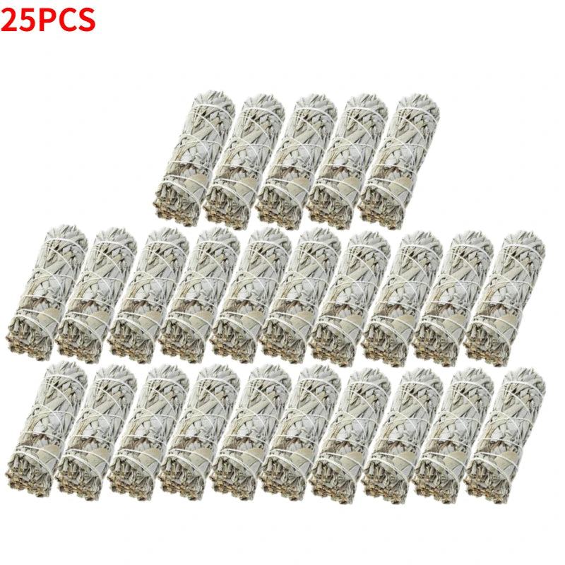 Natural White Sage Smudge Sticks (1–40 PCS) – California Pure Leaf Incense for Spiritual & Home Cleansing