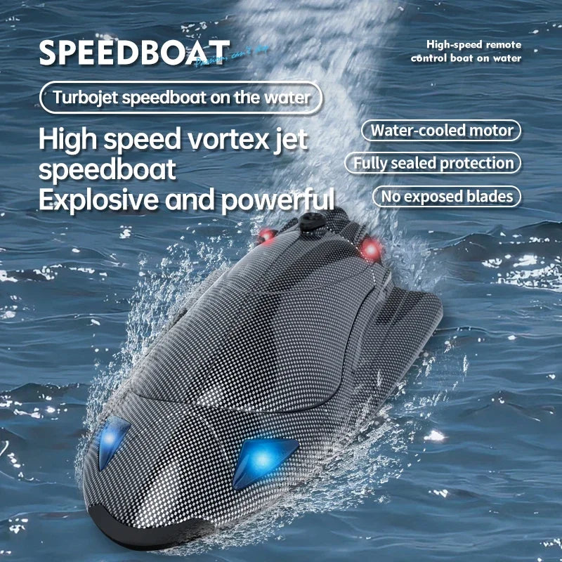 High-Speed RC Boat – 25Km/h Waterproof Electric Remote Control Racing Ship with Rechargeable Battery, Speedboat Toy Gift for Boys