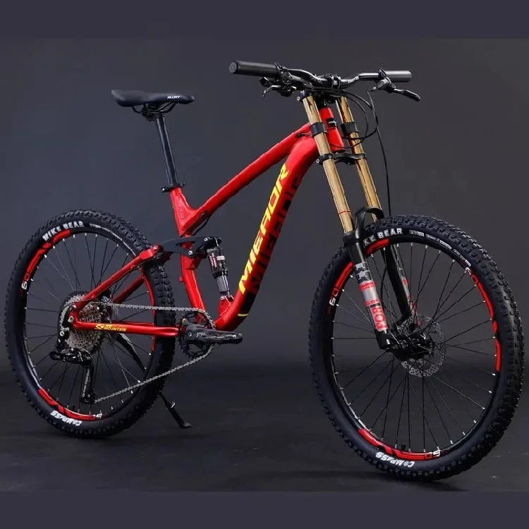 26/27.5-Inch Full Suspension Mountain Bike – 11-Speed Soft Tail with Hydraulic Brakes for Adults