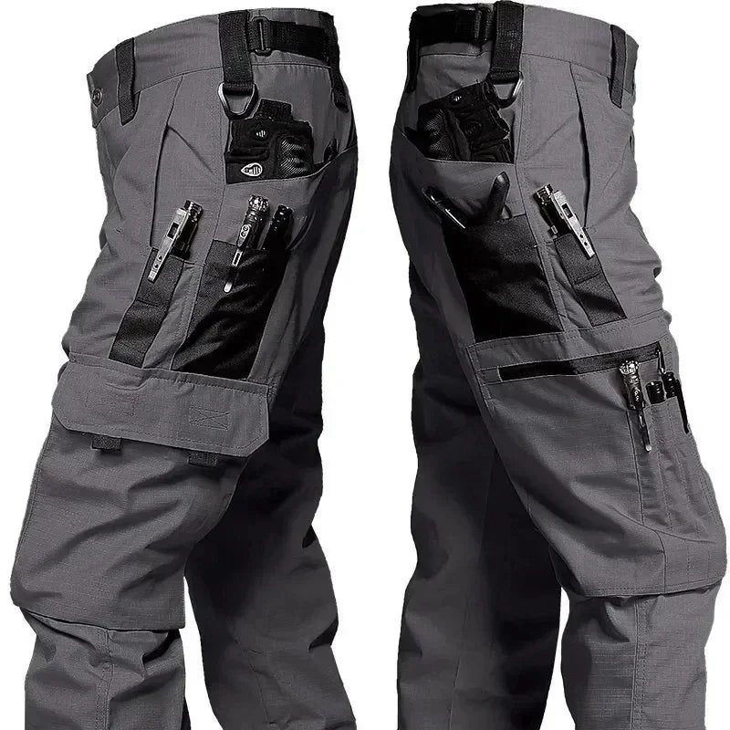 Men’s Tactical Cargo Work Pants – Waterproof Multi-Pocket Outdoor Hiking Trousers
