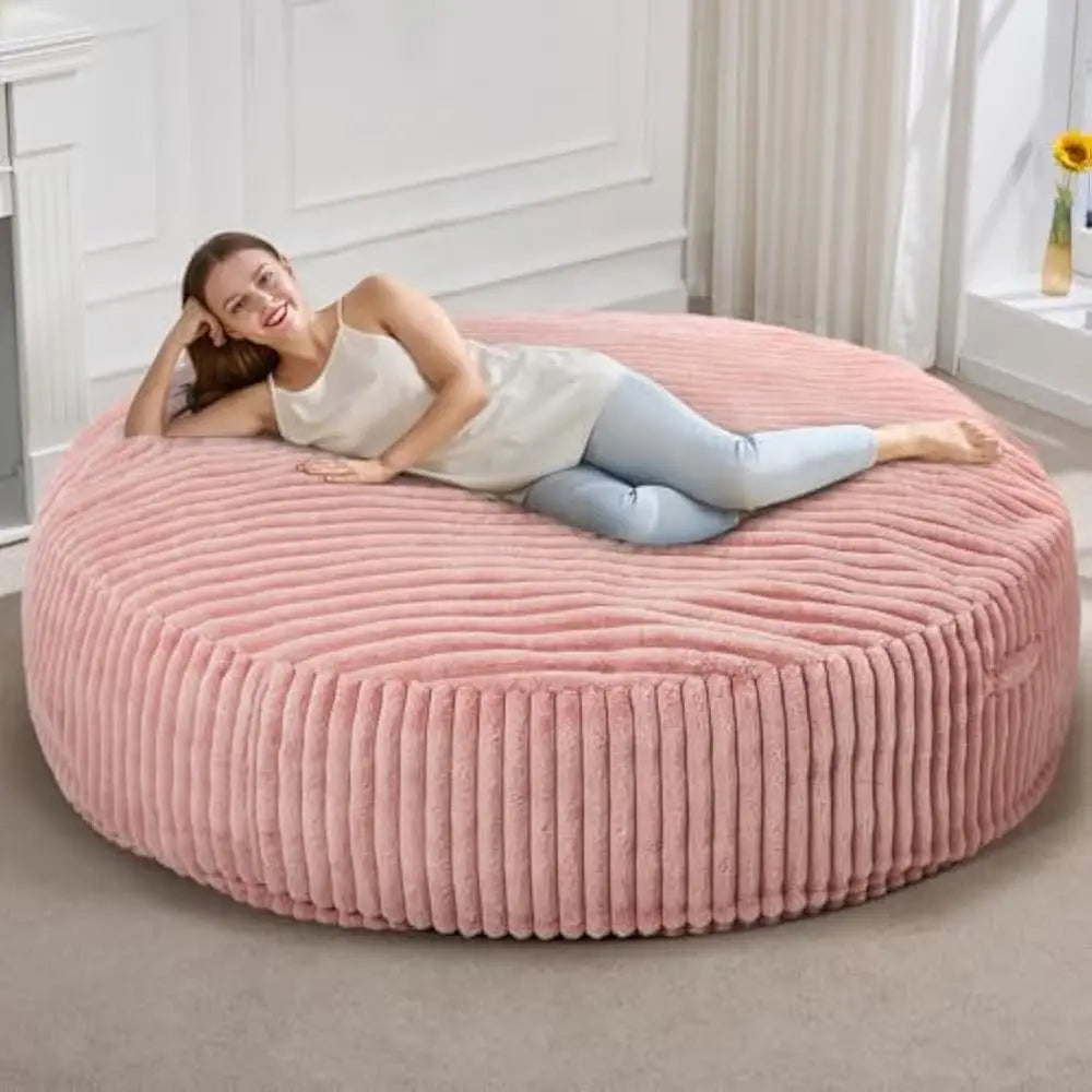 Ultimate Chill Spot: Oversized Ergonomic Bean Bag for Gaming & Lounging