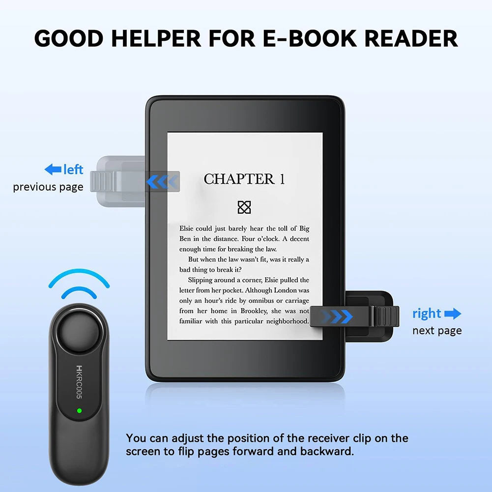 π RF Remote Control Page Turner β Hands-Free Reading Clicker for Kindle Paperwhite & More