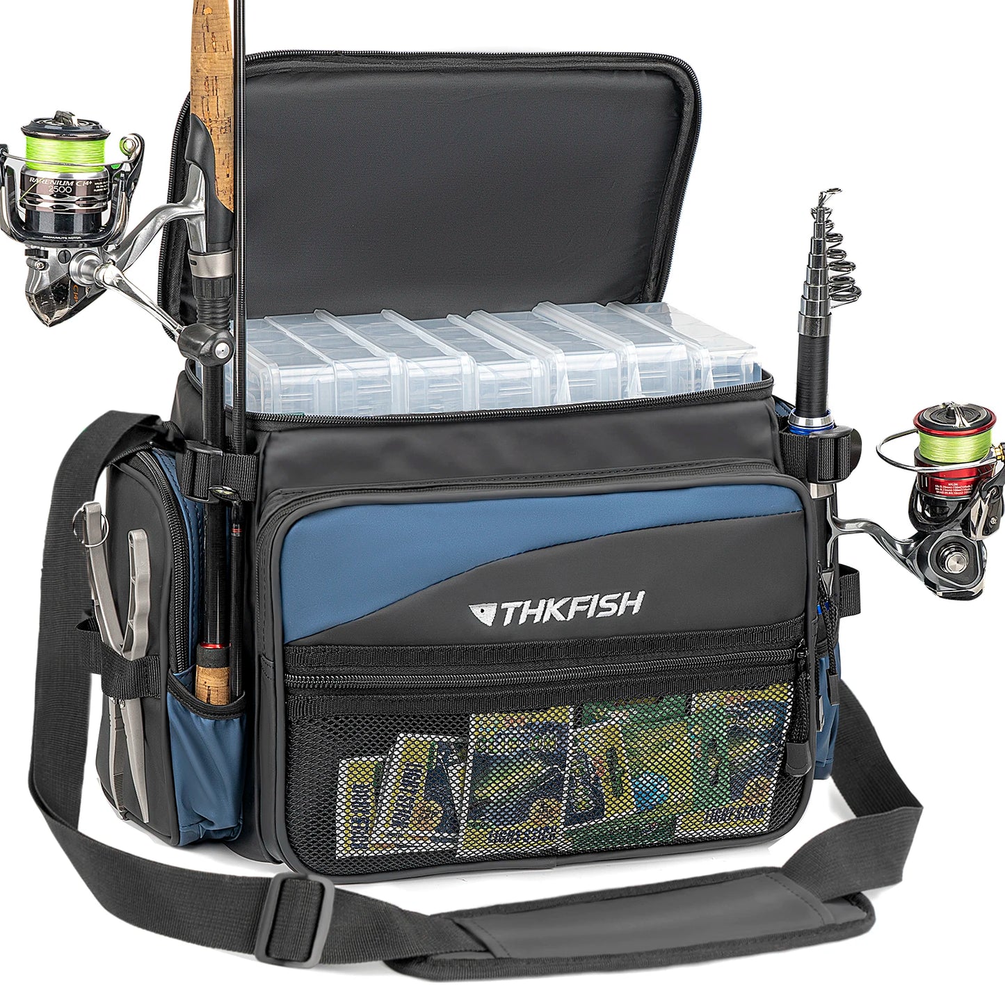 Waterproof PVC Fishing Tackle Bag – One-Shoulder Multifunctional Lure Storage Pack for Outdoor Anglers