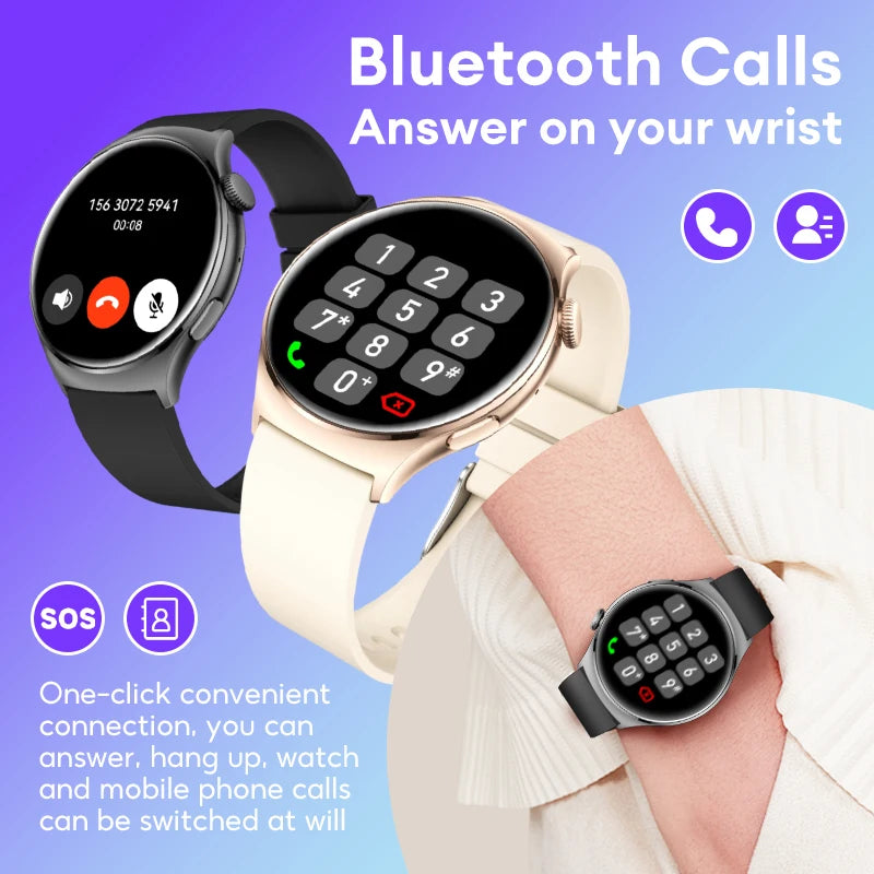 Aolon Mars R3 Smartwatch – Premium Health & Fitness Tracker with 2-Week Battery Life, IP68 Waterproof, Compatible with iPhone & Huawei