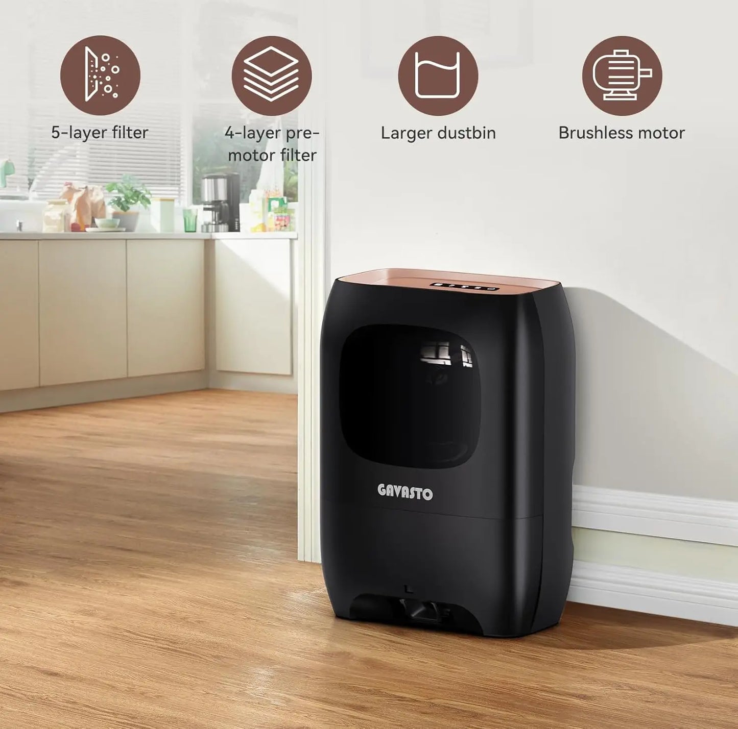 Touchless Automatic Vacuum Dustpan – Hands-Free Sweeper for Hair, Dirt & Kitchen Messes