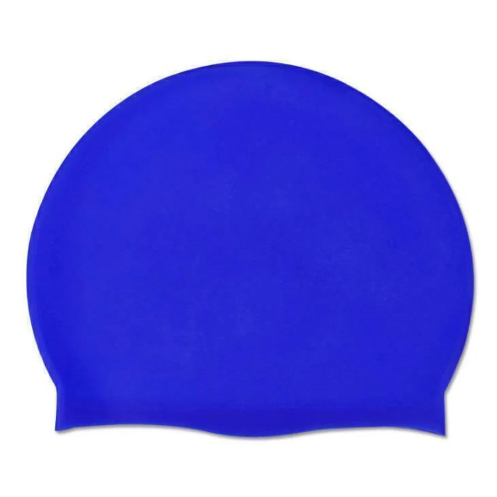 Waterproof Swimming Cap for Men & Women – Solid Color Swim Cap for Long Hair, Adult Pool Use