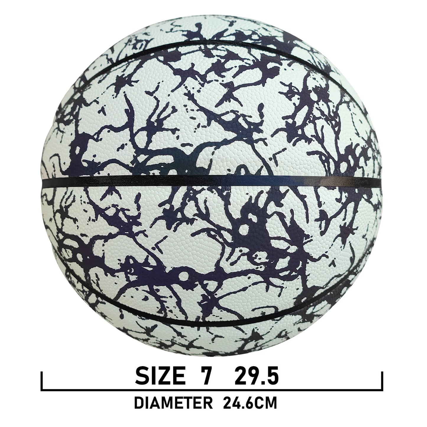 Glow-in-the-Dark Luminous Leather Basketball – Green Light-Up Night Ball for Indoor & Outdoor Play