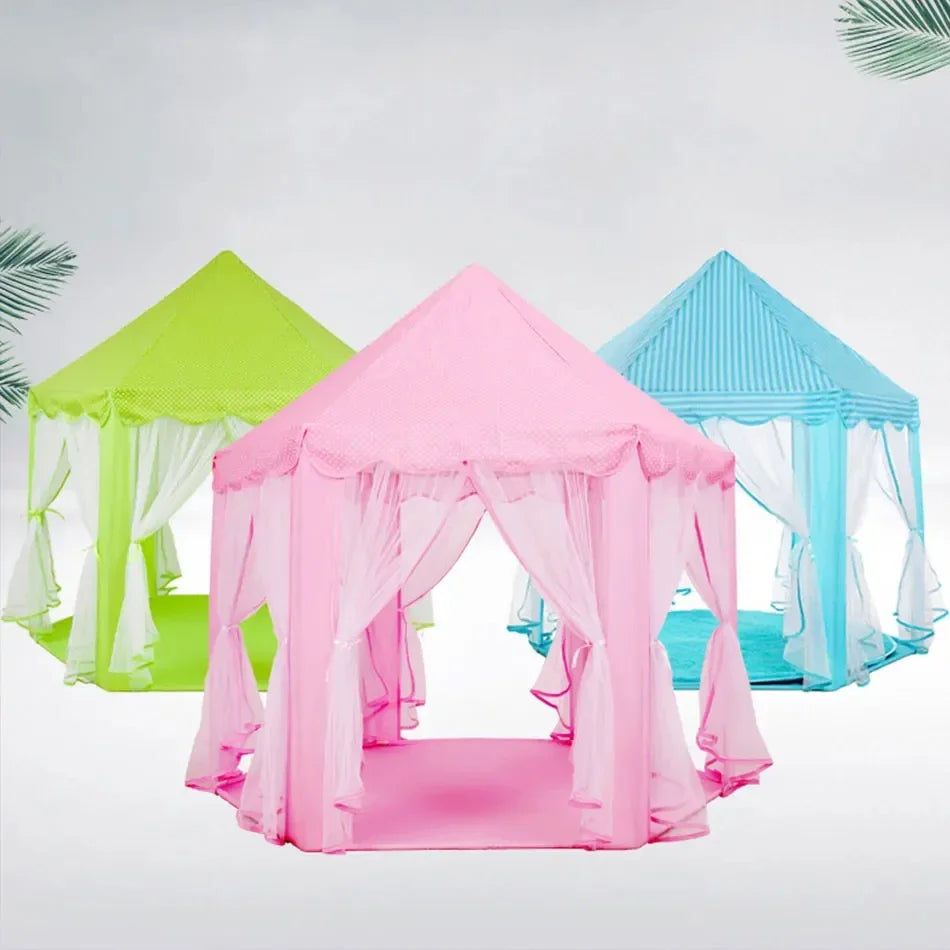 Portable Kids Play Tent – Princess Castle Teepee for Girls & Boys, Indoor Toy Tent for Imaginative Play & Gifts