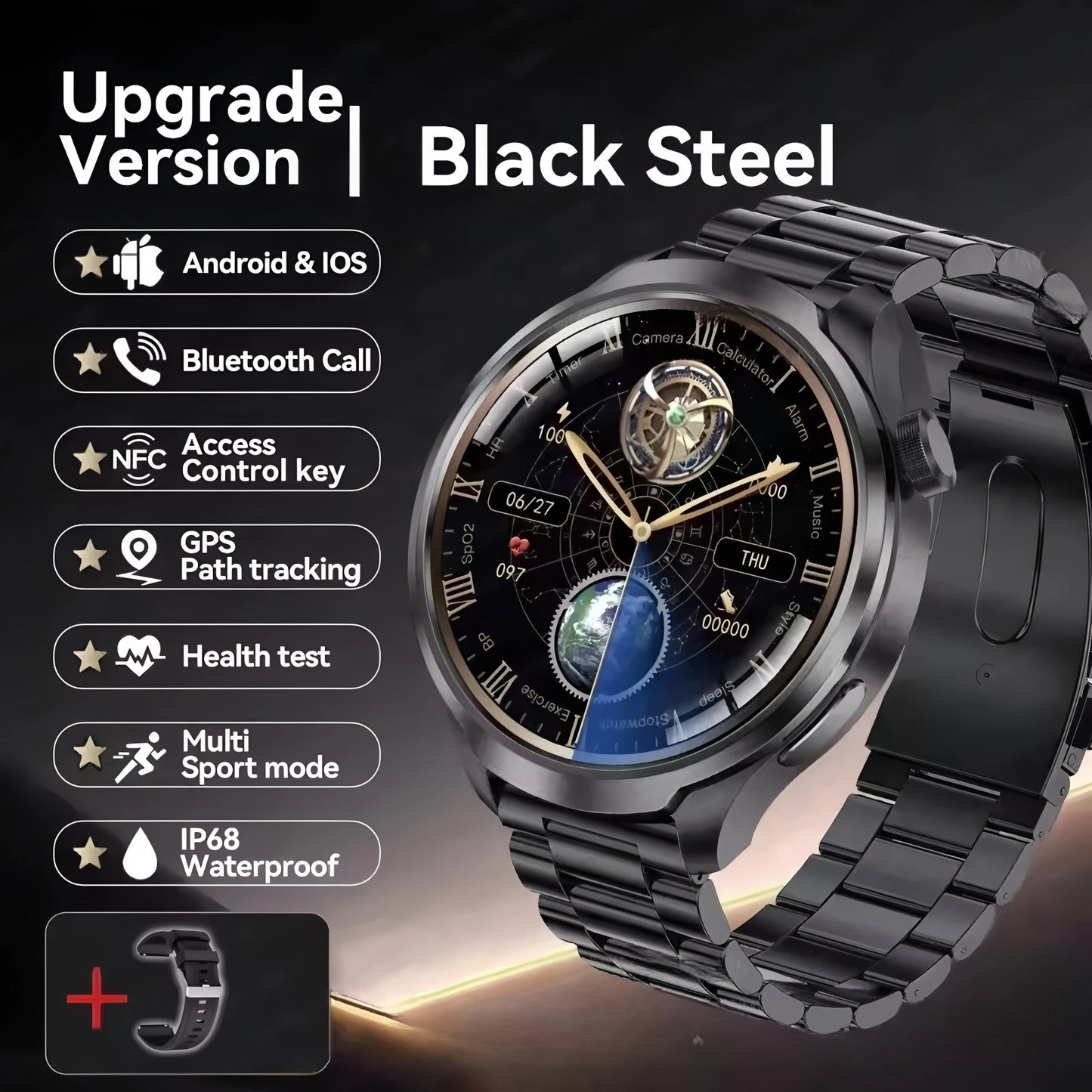 Stay Connected & Fit: Stunning AMOLED Smartwatch for Android & iOS