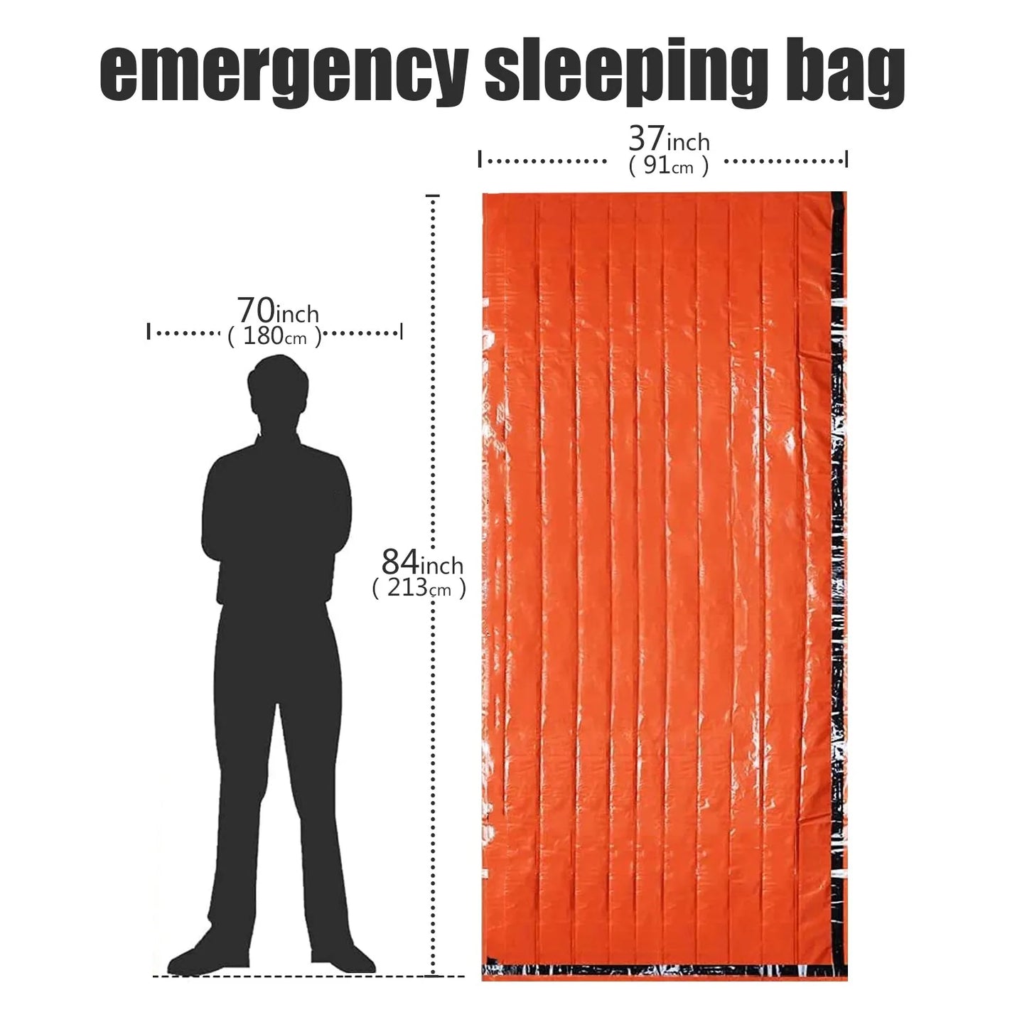 Portable Emergency Sleeping Bag – Waterproof Thermal Sack for Camping & First Aid Rescue