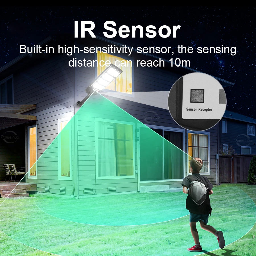 💡 500,000LM Solar LED Street Light – Ultra Bright Outdoor Motion Sensor Lamp