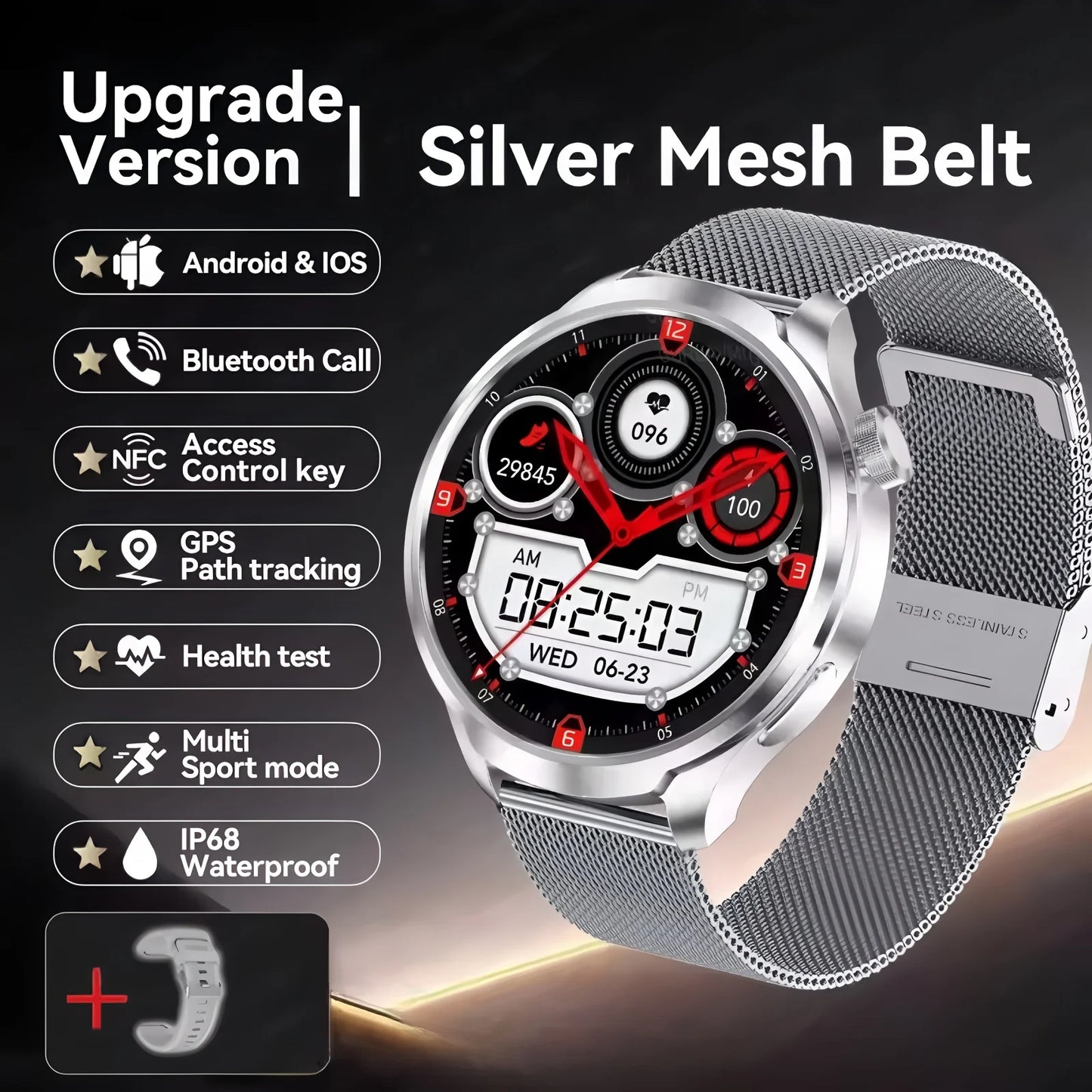 Stay Connected & Fit: Stunning AMOLED Smartwatch for Android & iOS