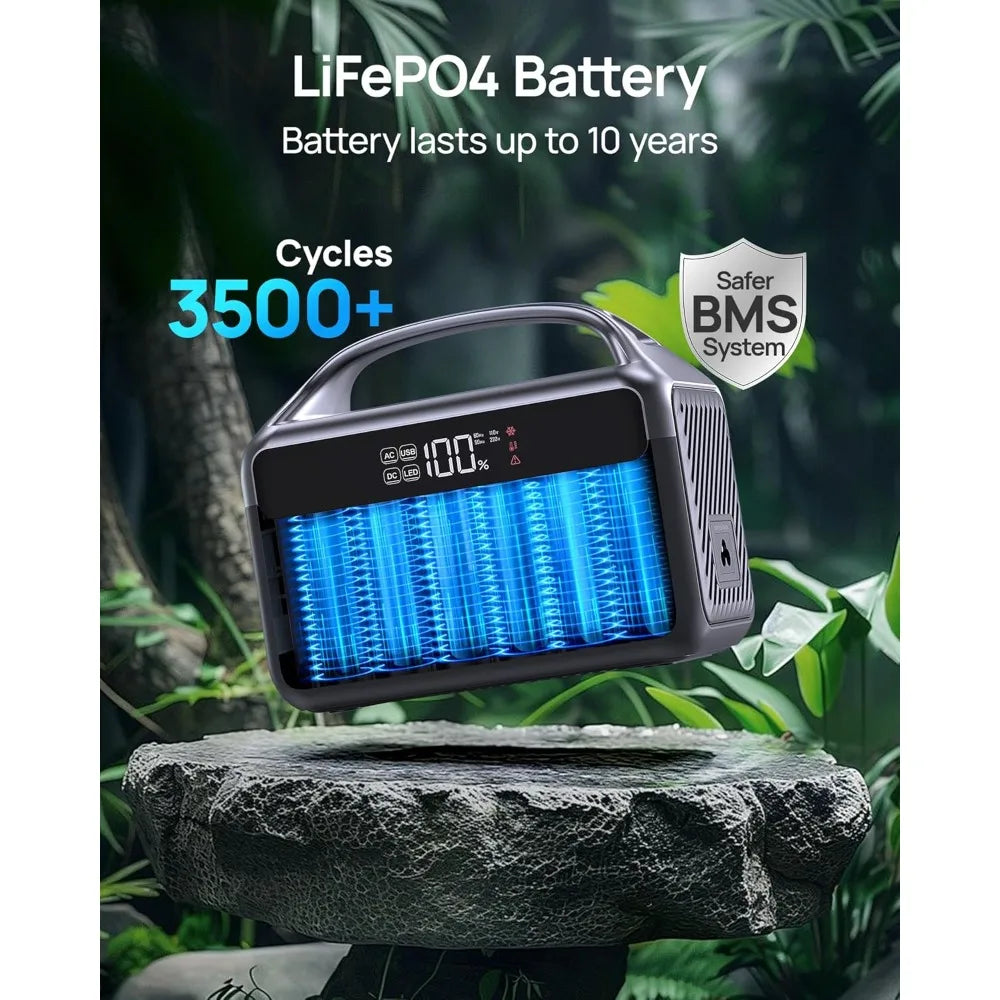 🔋 Portable Power Station 300W (600W Surge), 288Wh | 90,000mAh
