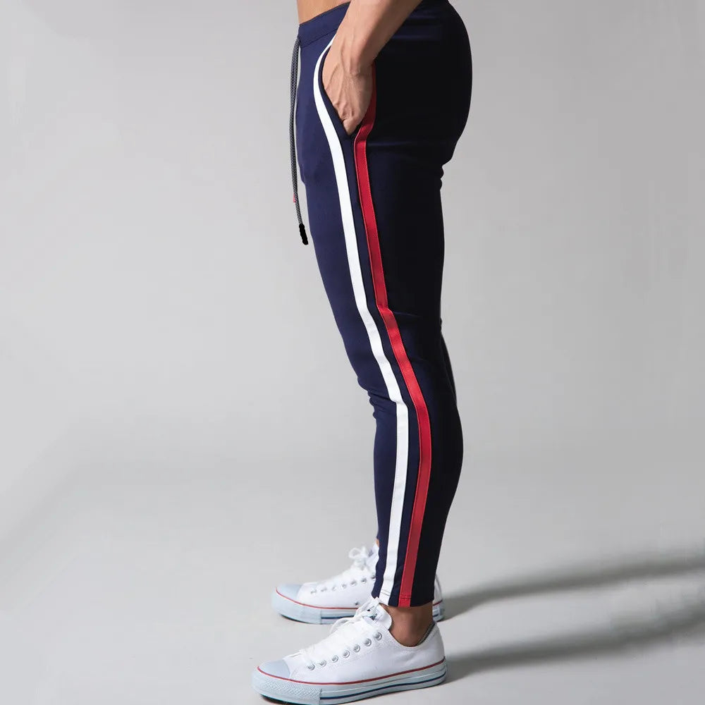 Men’s Skinny Jogger Sweatpants – Cotton Fitness Track Pants for Running & Training