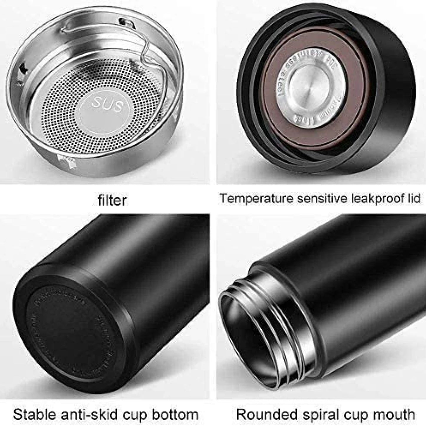 500ml Stainless Steel Vacuum Cup Mug Keep Your Drinks Hot/Cold Design for Student Children Girls Be common Smart vacuum cup