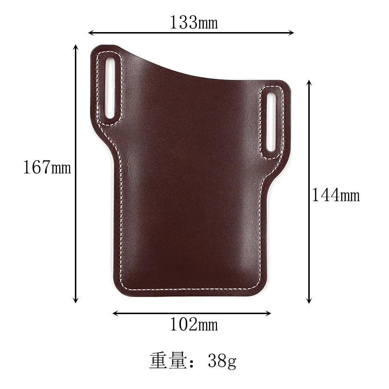 📱 Men's Phone Case Holster – Belt Loop Leather Waist Bag | Travel, Camping & Everyday Carry