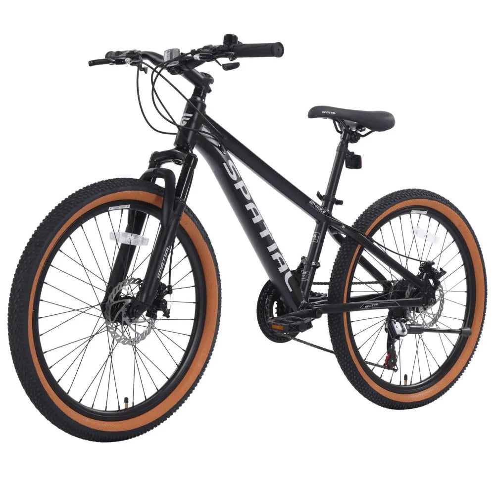 24-Inch Mountain Bike with 21-Speed & Dual Disc Brakes – Durable Hardtail for Teens & Adults