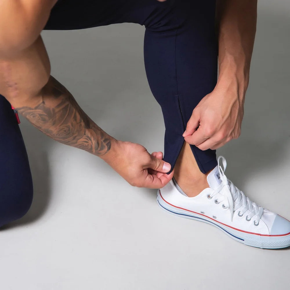 Men’s Skinny Jogger Sweatpants – Cotton Fitness Track Pants for Running & Training