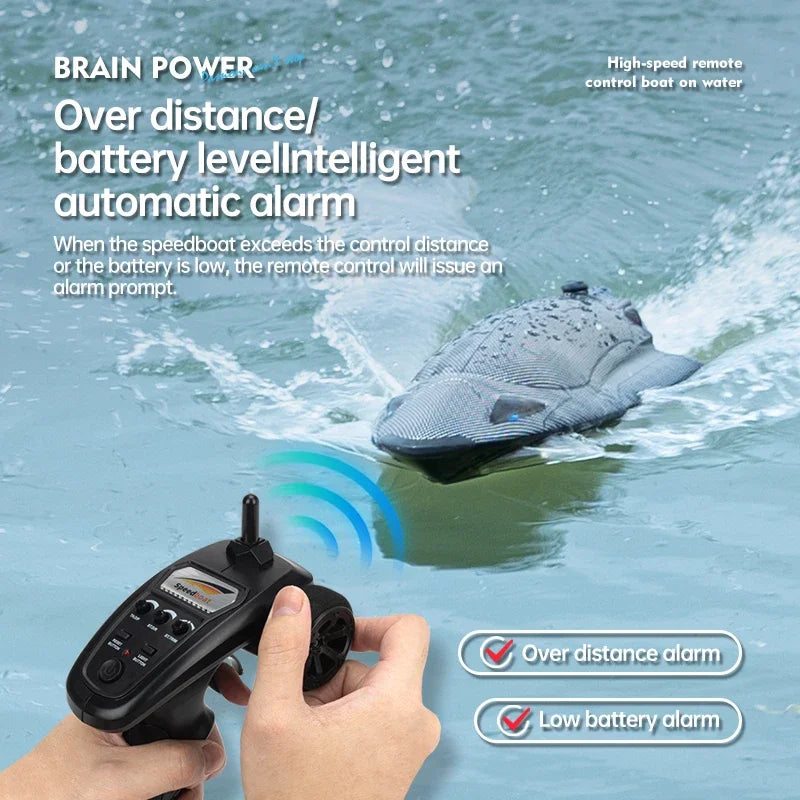 High-Speed RC Boat – 25Km/h Waterproof Electric Remote Control Racing Ship with Rechargeable Battery, Speedboat Toy Gift for Boys