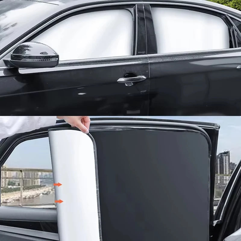 Magnetic Car Side Window Sun Shades – Double-Sided UV Protection Curtains for All Seasons