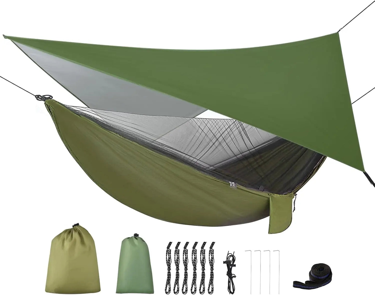 šļø Camping Hammock with Rain Shelter ā Portable Outdoor Tent for One or Two People