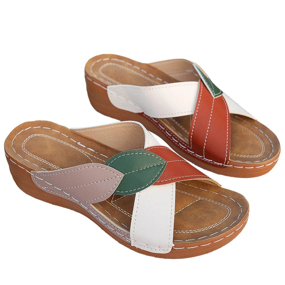 Walk Tall This Summer — Chic Comfort in Every Step with These Cross-Strap Wedge Sandals