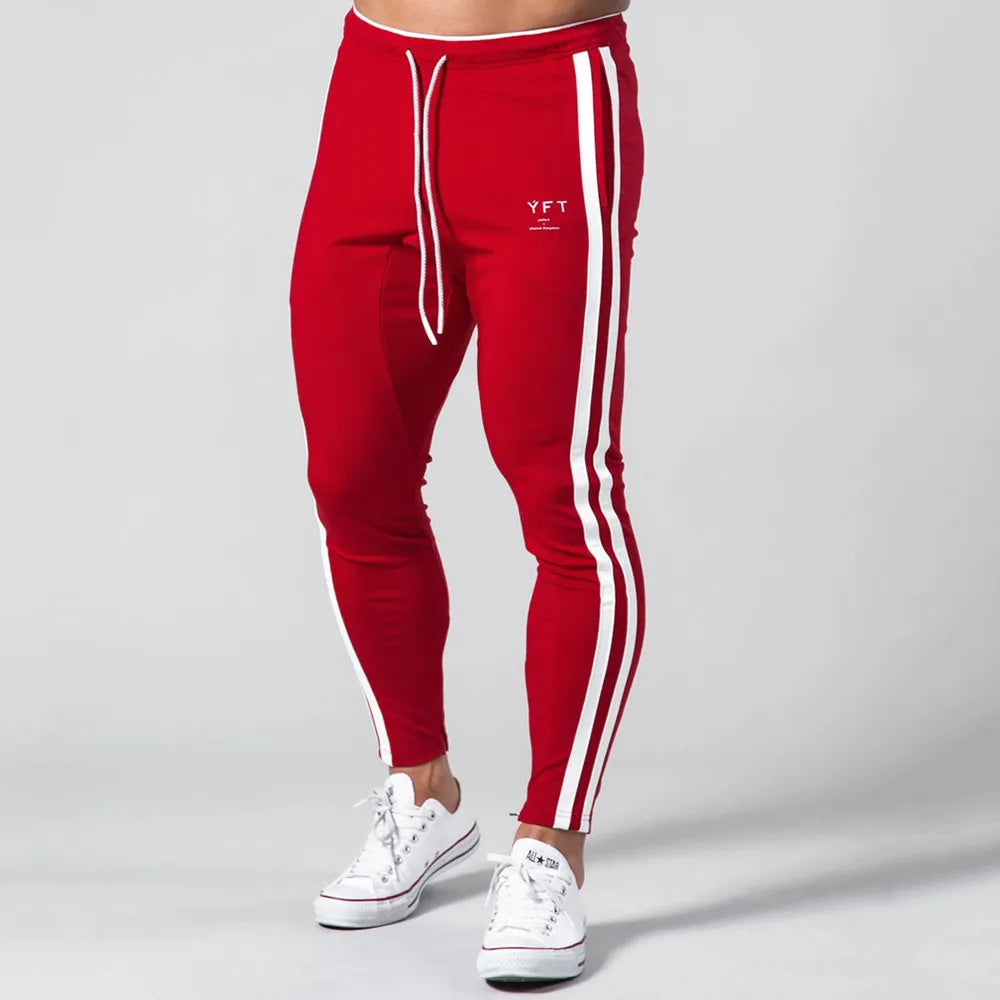 Men’s Skinny Jogger Sweatpants – Cotton Fitness Track Pants for Running & Training