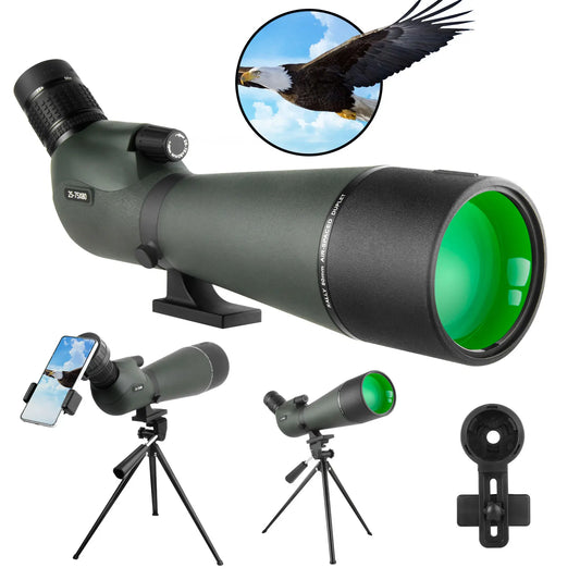 See Farther, Clearer: High-Powered Zoom Spotting Scope with Tripod & Phone Adapter