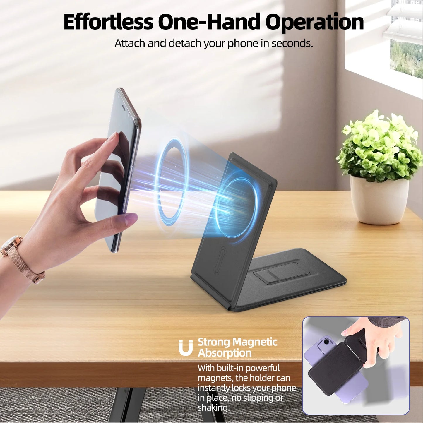 Adjustable Magnetic Phone Tripod Stand – Hands-Free Stability for iPhone & Android