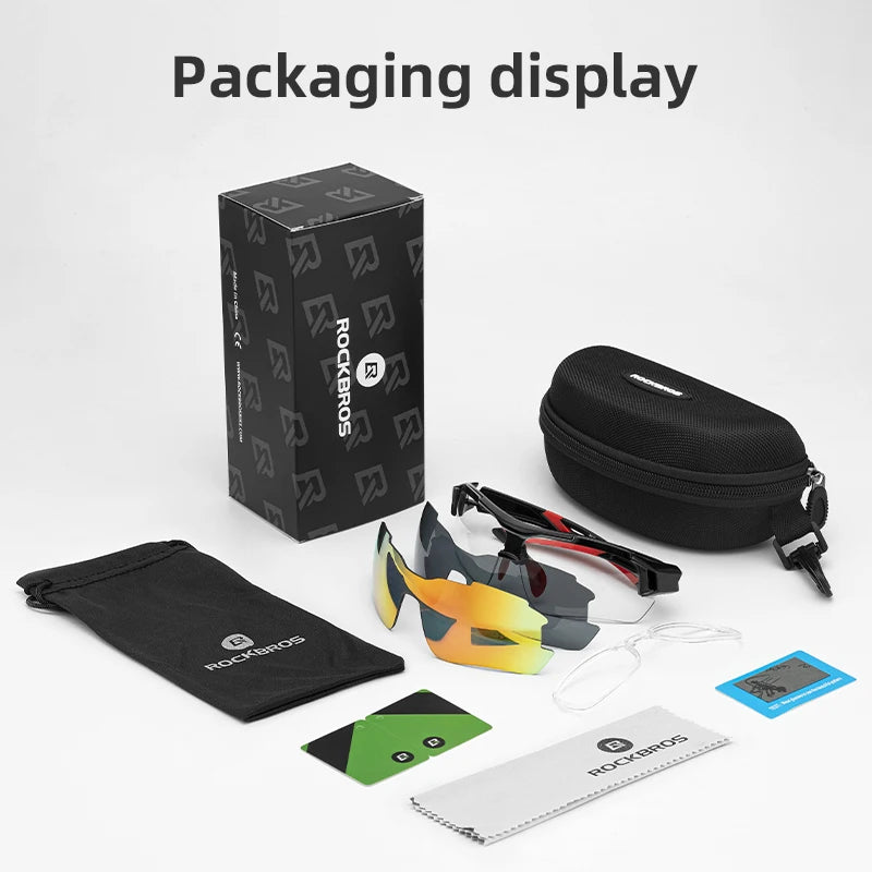 š“āāļøš¶ļø ROCKBROS 3-Lens Adjustable Polarized Cycling Glasses
Versatile Performance Eyewear for MTB, Road, and Outdoor Sports