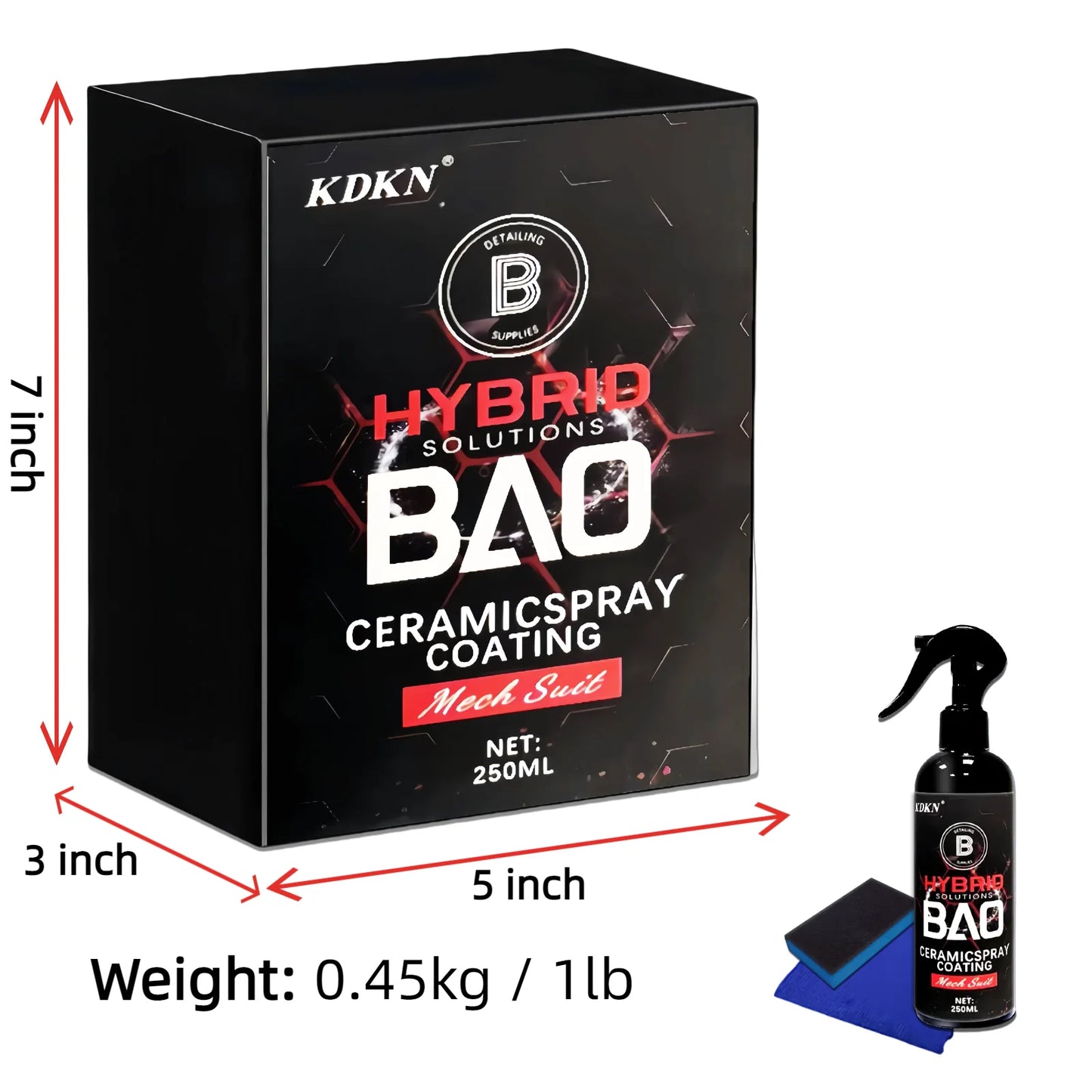 Ceramic Coating Spray – Quick Wax Polish & Waterless Wash for Cars | Hydrophobic Top Coat & Paint Sealant