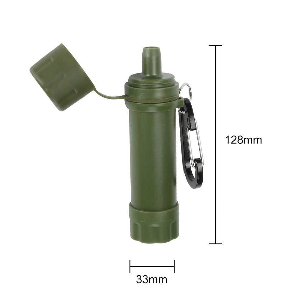 ABS Camping Water Filter Straw Kit – Professional Outdoor Water Purifier System for Emergency Survival & Hiking