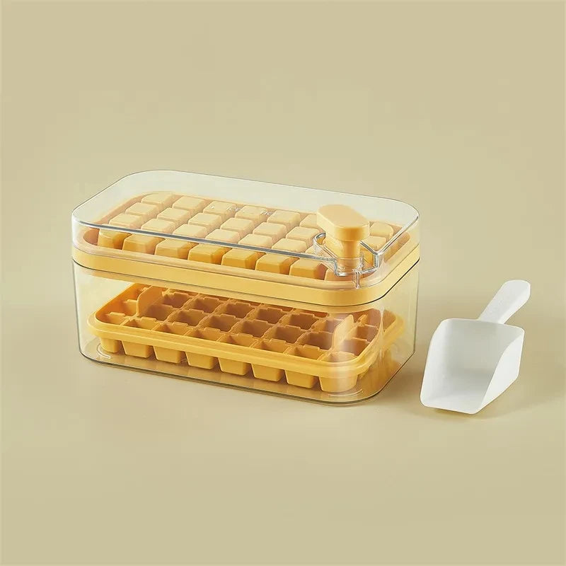 One-Touch Ice Tray with Lid – Easy-Release, Large Capacity & Food-Grade Safe