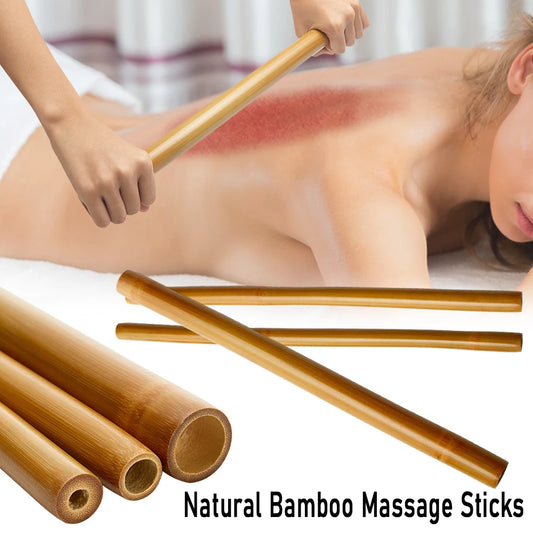 Natural Bamboo Massage Sticks – Wood Therapy Gua Sha Tools for Anti-Cellulite, Muscle Pain Relief & Body Sculpting