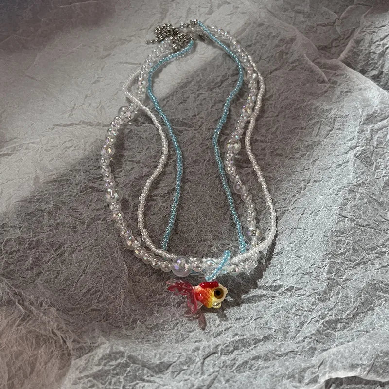 Boho Y2K Star & Heart Tassel Choker – Colorful Kpop-Inspired Pendant Necklace for Women