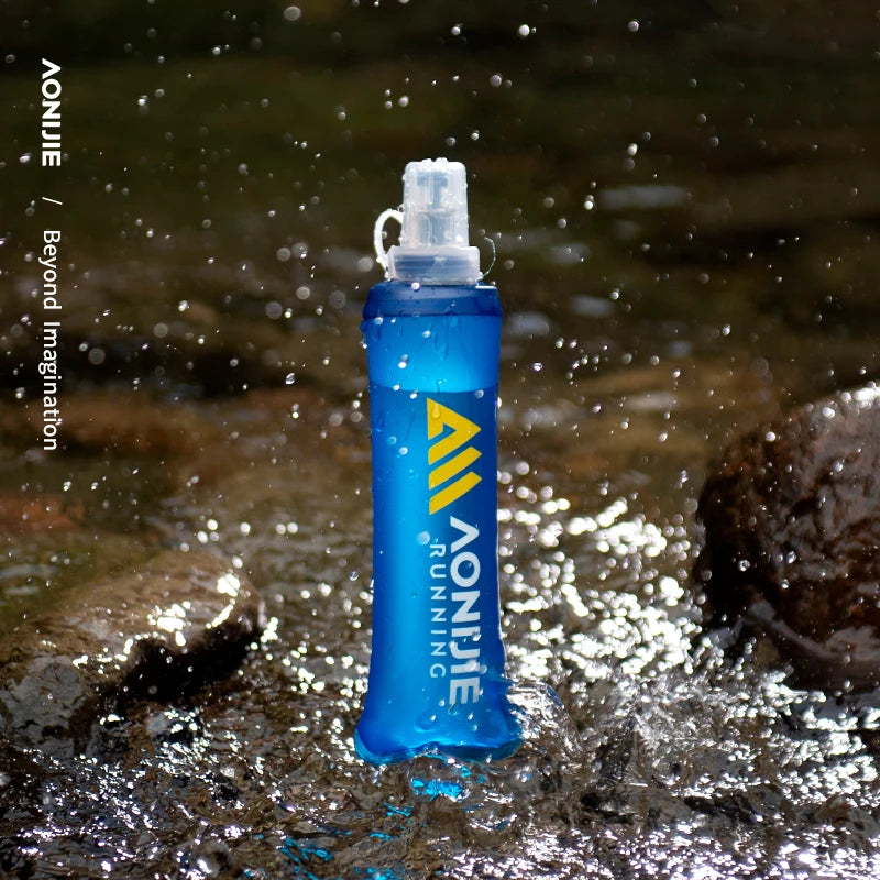 AONIJIE SD30 Soft Water Flasks – 2-Pack (250ml & 500ml), Collapsible TPU Bottles, BPA-Free for Running & Hydration Packs