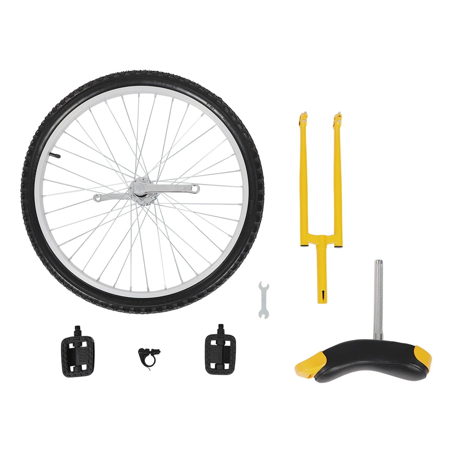 24” Outdoor Unicycle – Adjustable Height One-Wheel Bike with Leakproof Tire for Fitness & Fun