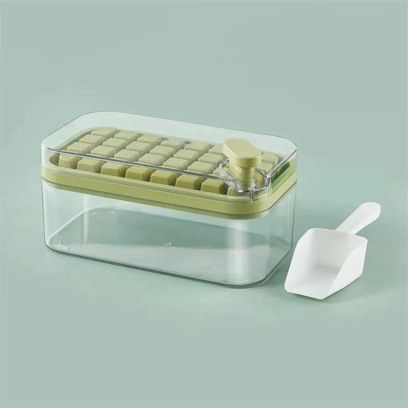 One-Touch Ice Tray with Lid – Easy-Release, Large Capacity & Food-Grade Safe