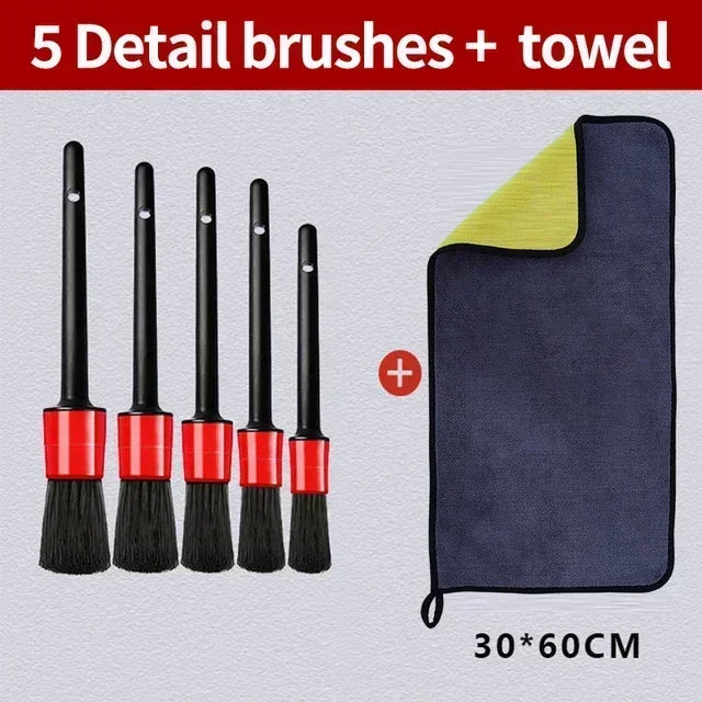 🧽 5Pcs Premium Microfiber Car Wash Towels
30x30cm / 60x30cm | Ultra-Soft | Scratch-Free | High-Absorbency