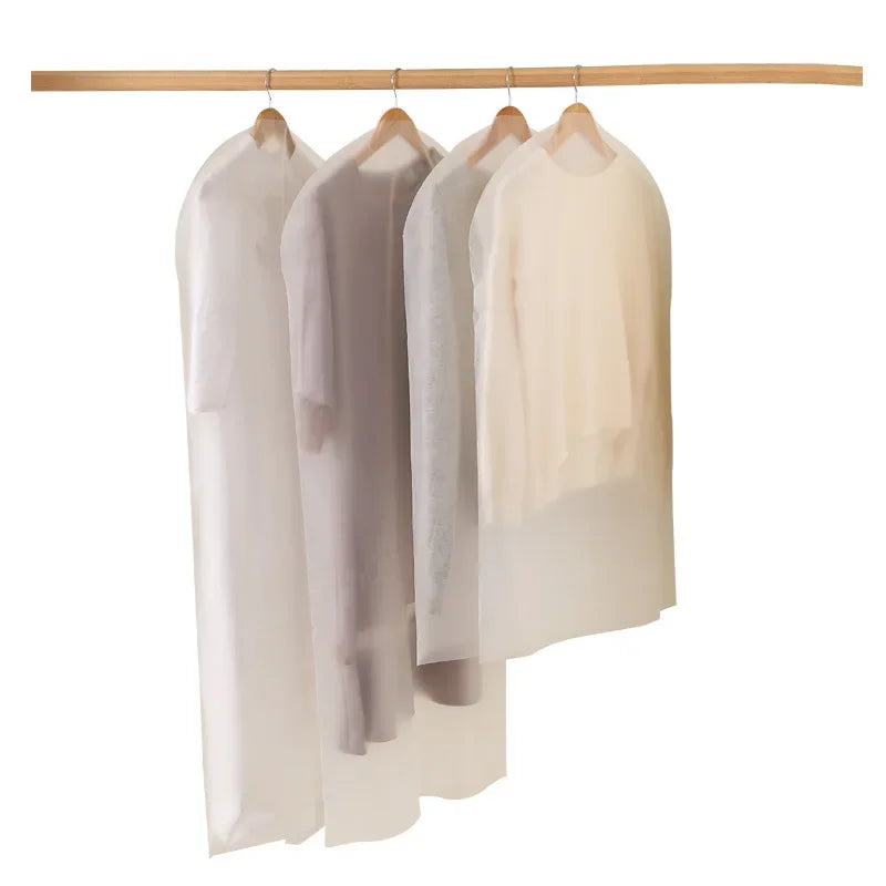 Transparent Garment Dust Cover Bag – Hanging Wardrobe Organizer for Suits, Dresses, Coats & Clothes