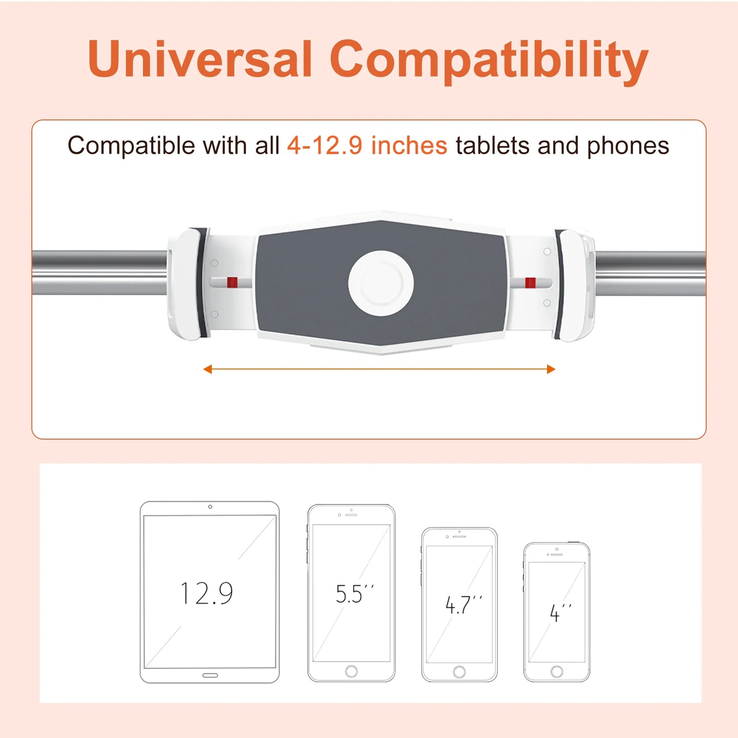 Adjustable Phone & Tablet Holder – Foldable Desktop Stand for Bed, Sofa, or Office Use