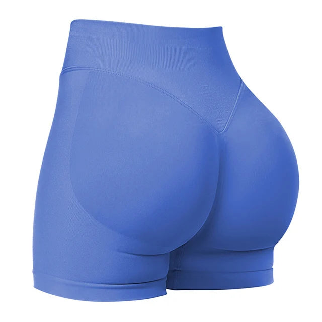 4.5" Seamless Gym Shorts – High-Stretch Scrunch Booty Yoga & Biker Shorts with Ribbed Waistband