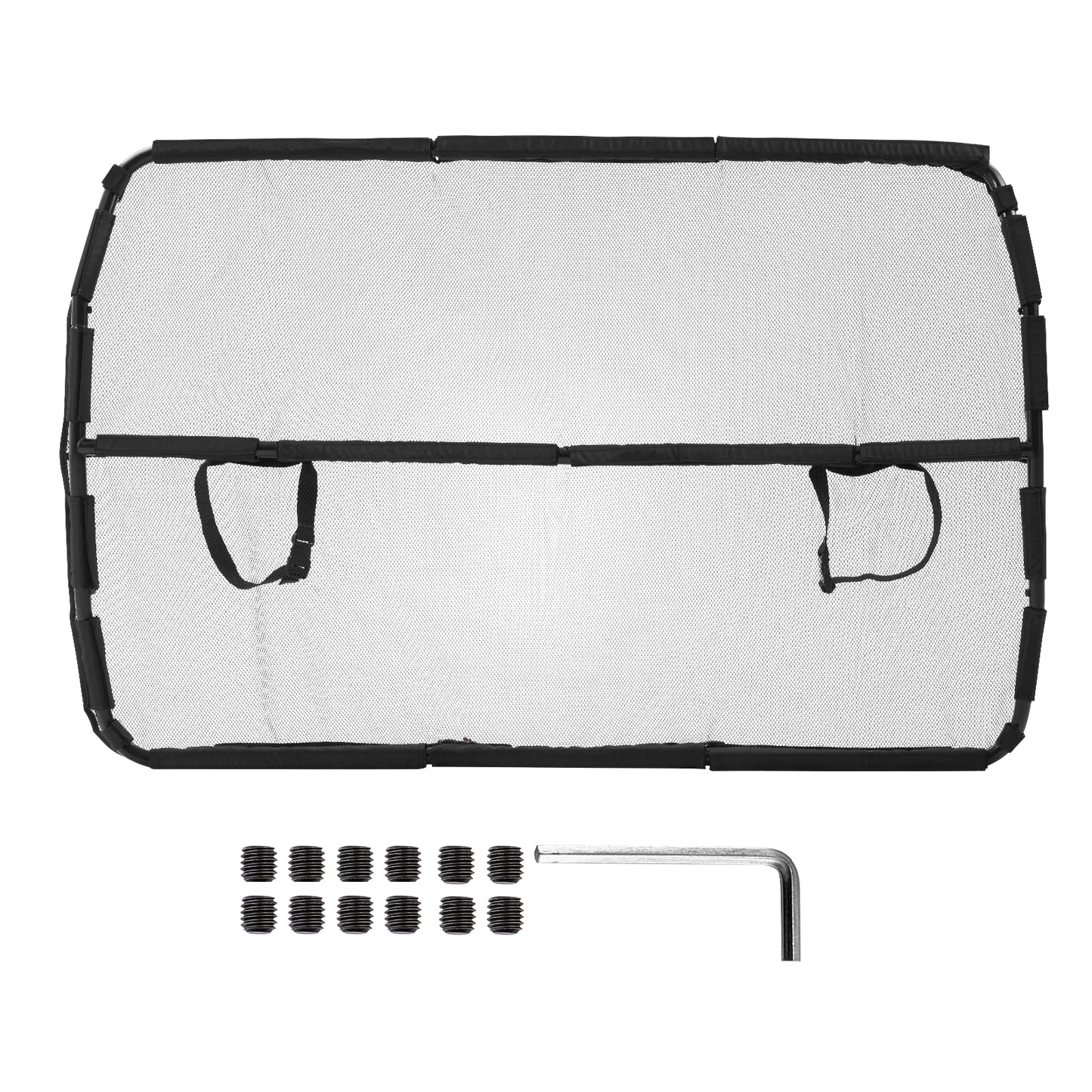 VEVOR Dog Car Barrier, Car Divider for Front Seats Vehicle, Pet Barrier with See Through Net Mesh, Universal-Fit Dog Car Barrier