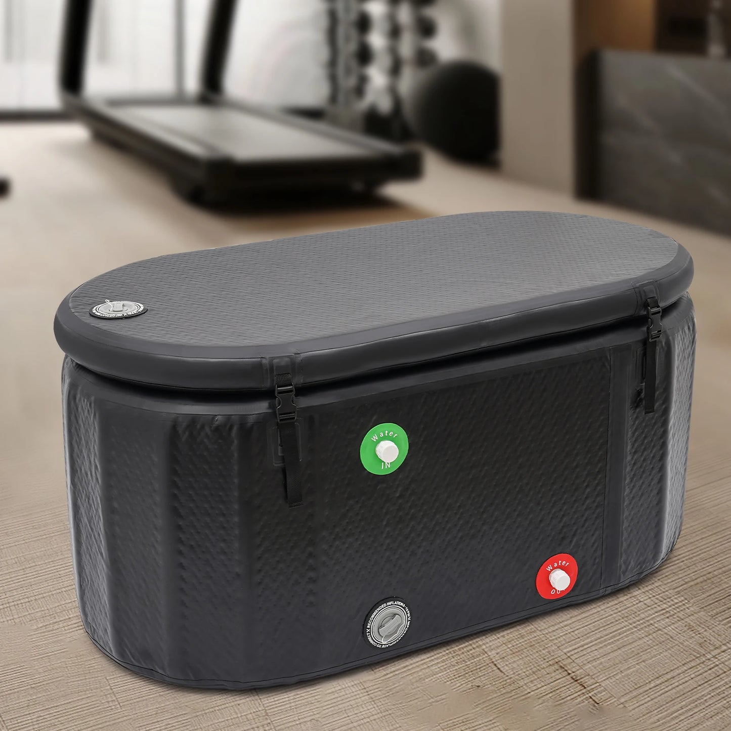 Inflatable Cold Plunge Tub – 132×70cm Ice Bath for Athletes & Recovery, Portable Foldable Ice Barrel